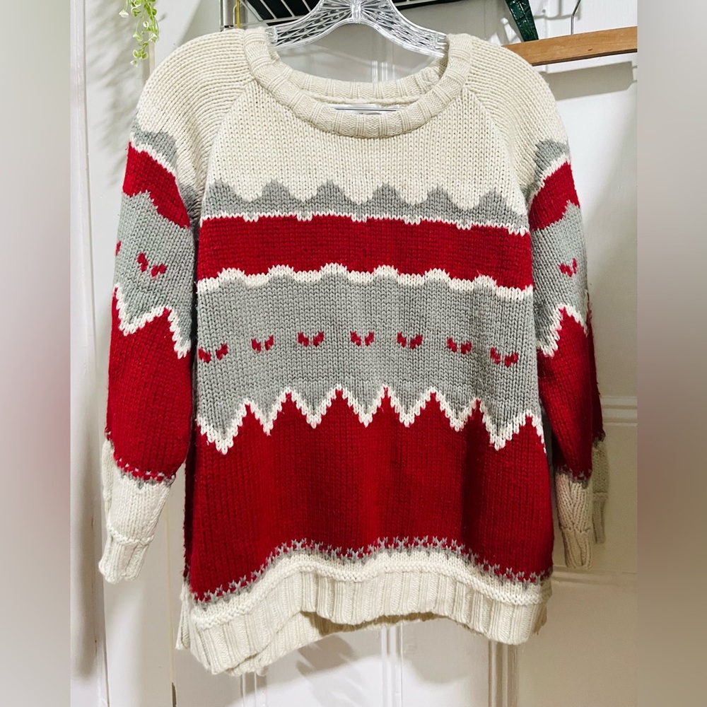 Holiday winter crew neck knit sweater